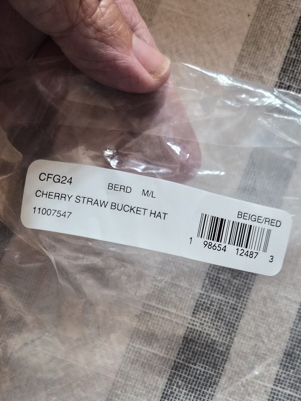 Coach Straw Bucket Hat With Cherry Detail - size M/L - with Coach gift box - - Picture 6 of 9